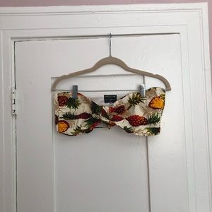 o-mighty pineapple bandeau top NWOT